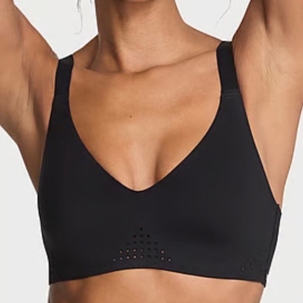 NWT VSX Featherweight™ Medium Support V-Neck Sports Bra Black VS Large